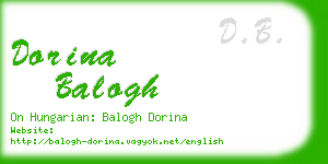 dorina balogh business card